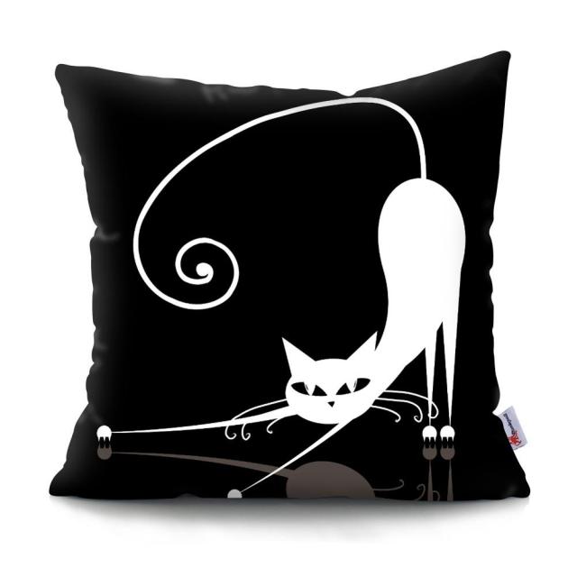 Black and White Cat Designs Cushion CoverSeries.
