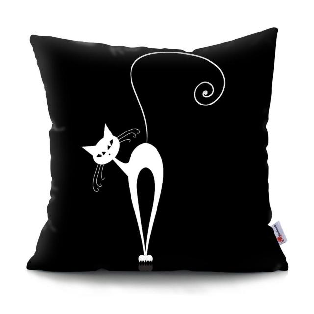Black and White Cat Designs Cushion CoverSeries.