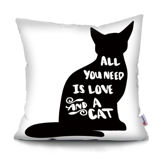 Black and White Cat Designs Cushion CoverSeries.