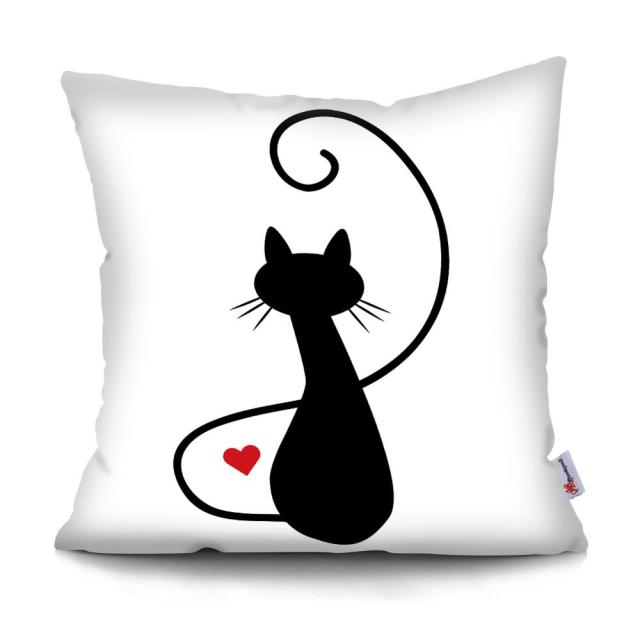 Black and White Cat Designs Cushion CoverSeries.