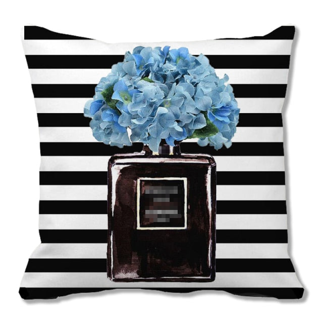 Perfume Bottle Cushion Covers.