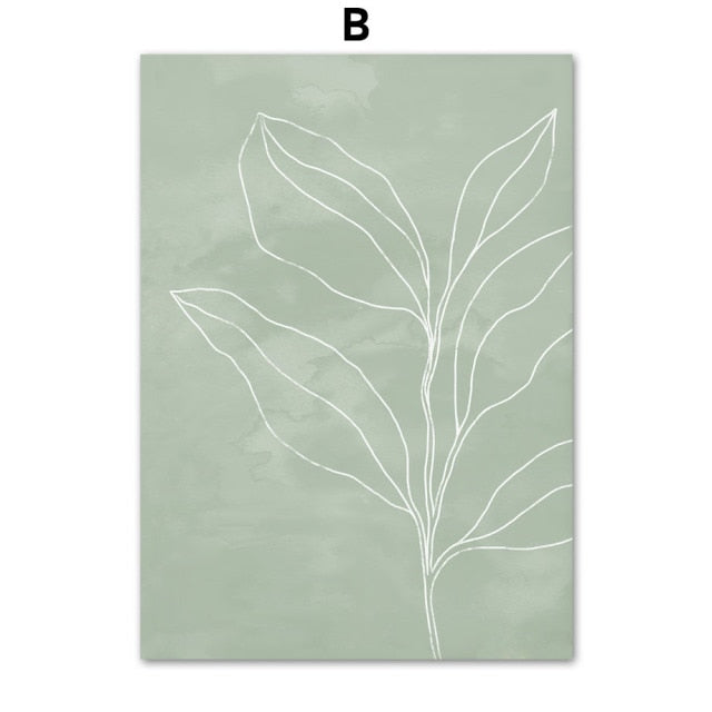 Green Geometric Art. Canvas Print. Unframed.