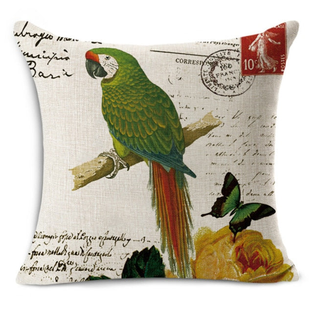Birds and Hearts Cushion Covers.