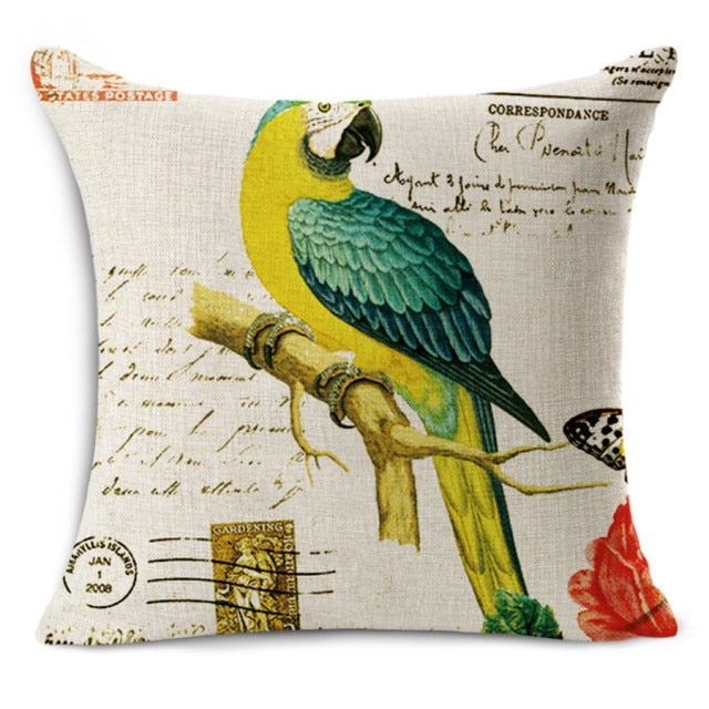 Birds and Hearts Cushion Covers.