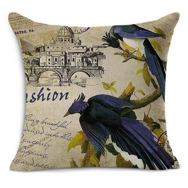 Birds and Hearts Cushion Covers.