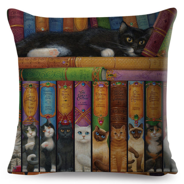 The Curious Cat Cushion Cover Series.