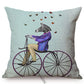 Quirky Animal Portraits Cushion Cover Series.