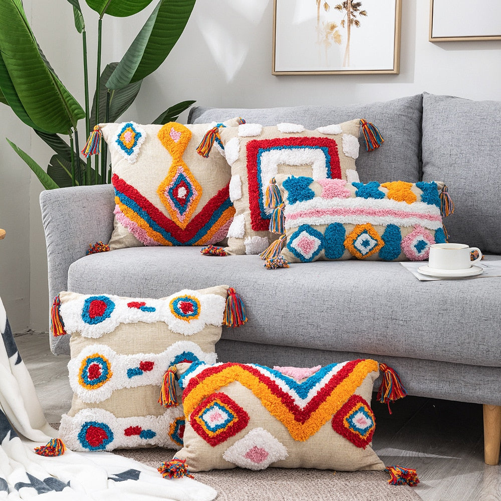 Boho Macrame Cushion Covers.