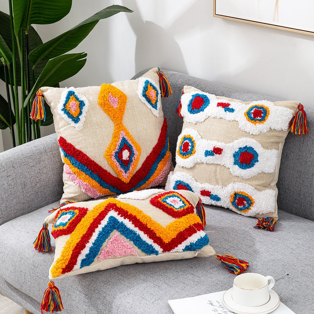 Boho Macrame Cushion Covers.