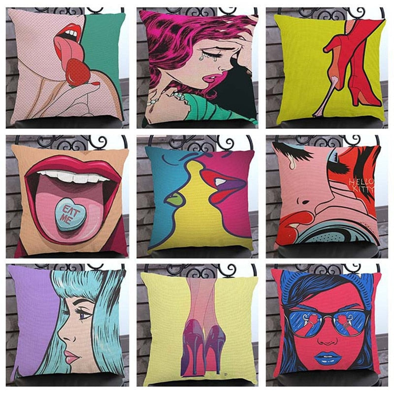 POP Art Cushion Covers.