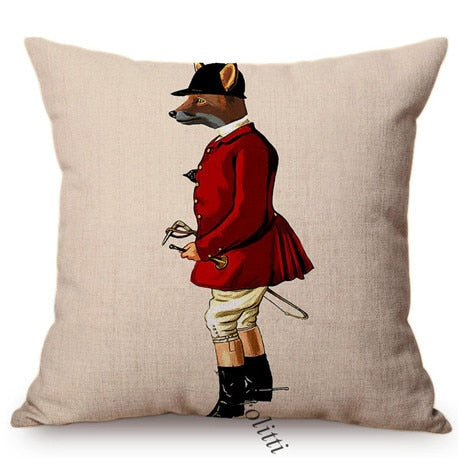 Posed Animals. Cushion Cover.