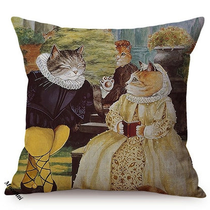 European Royal Cats Cushion Cover Series.