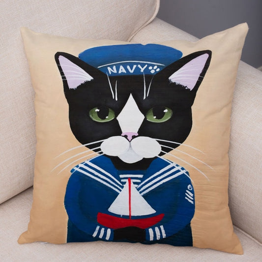 Coffee Bean Cat Cushion Cover