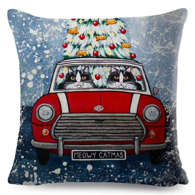 Car Cat Cushion Cover Series.