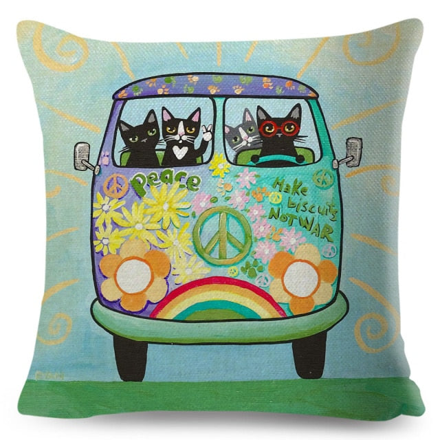 Car Cat Cushion Cover Series.