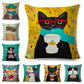 Coffee Cat Cushion Cover