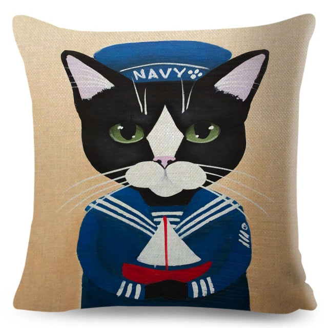 Coffee Cat Cushion Cover