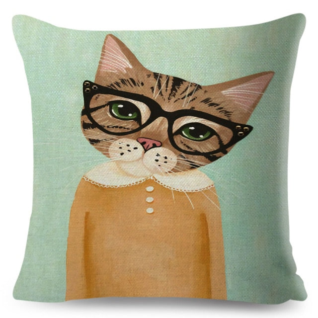 Coffee Cat Cushion Cover