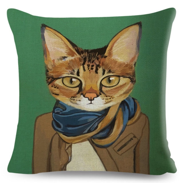 Coffee Cat Cushion Cover
