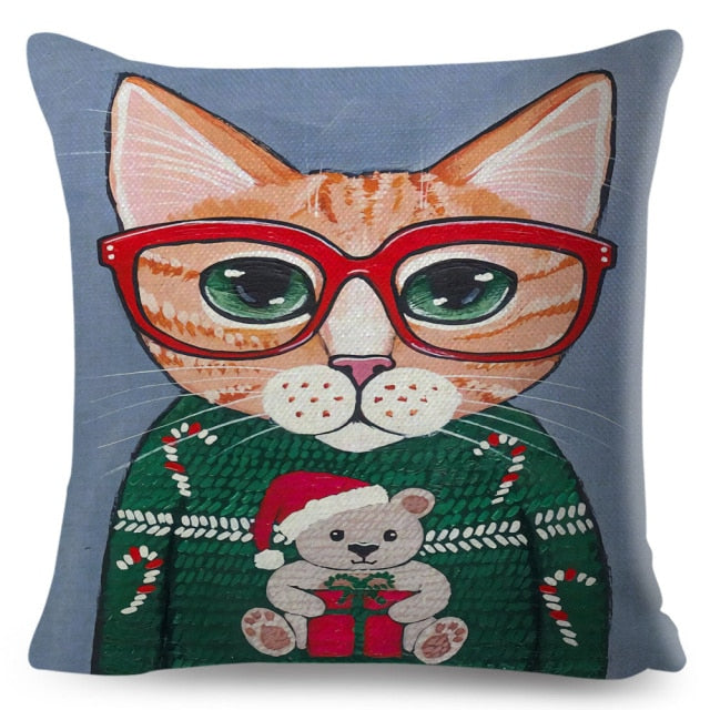 Coffee Cat Cushion Cover