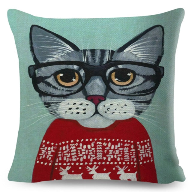 Coffee Cat Cushion Cover