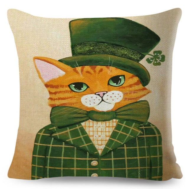 Coffee Cat Cushion Cover