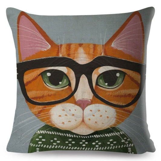 Fashion Cat Cushion Cover