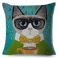 Fashion Cat Cushion Cover