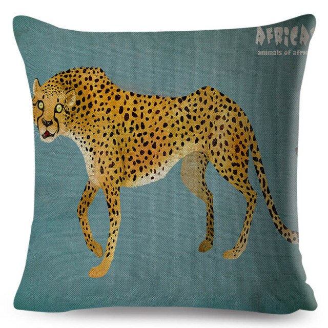 Water Color African Safari Cushion Cover Series.