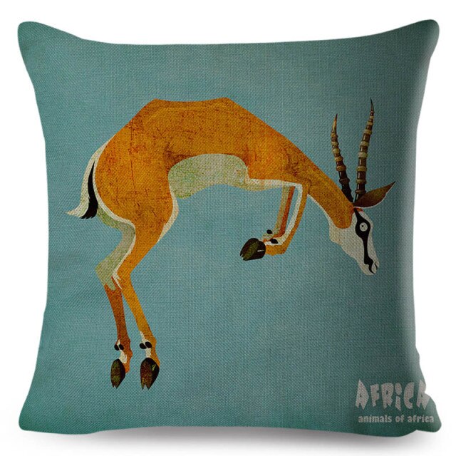 Water Color African Safari Cushion Cover Series.