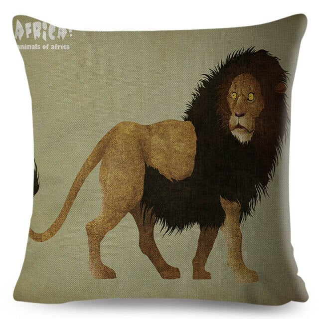 Water Color African Safari Cushion Cover Series.