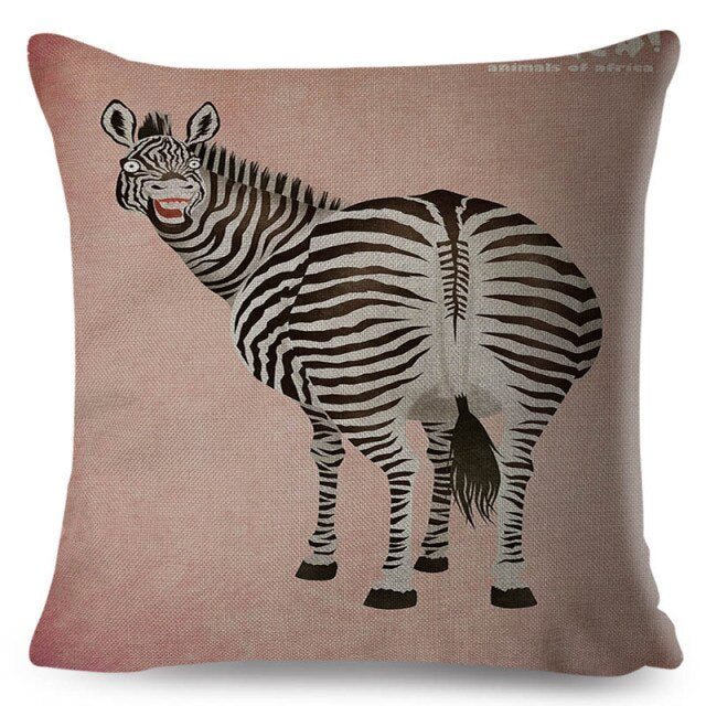 Water Color African Safari Cushion Cover Series.