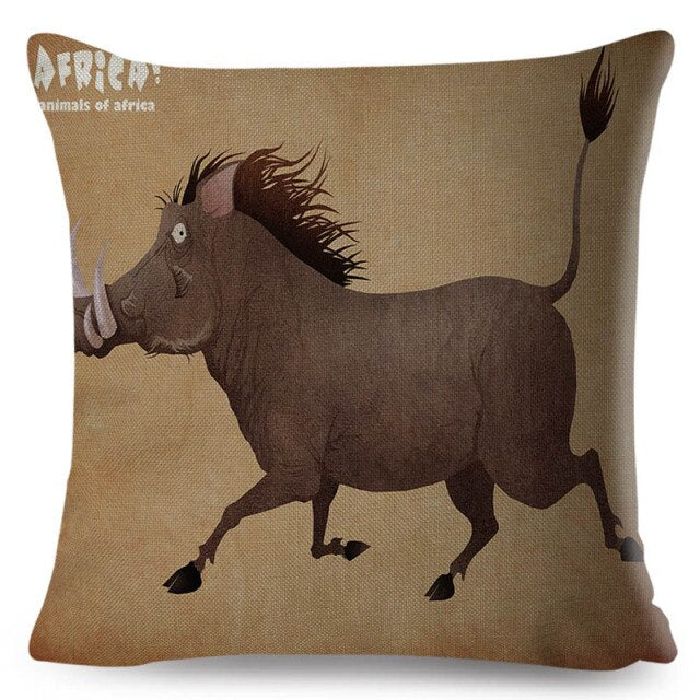 Water Color African Safari Cushion Cover Series.