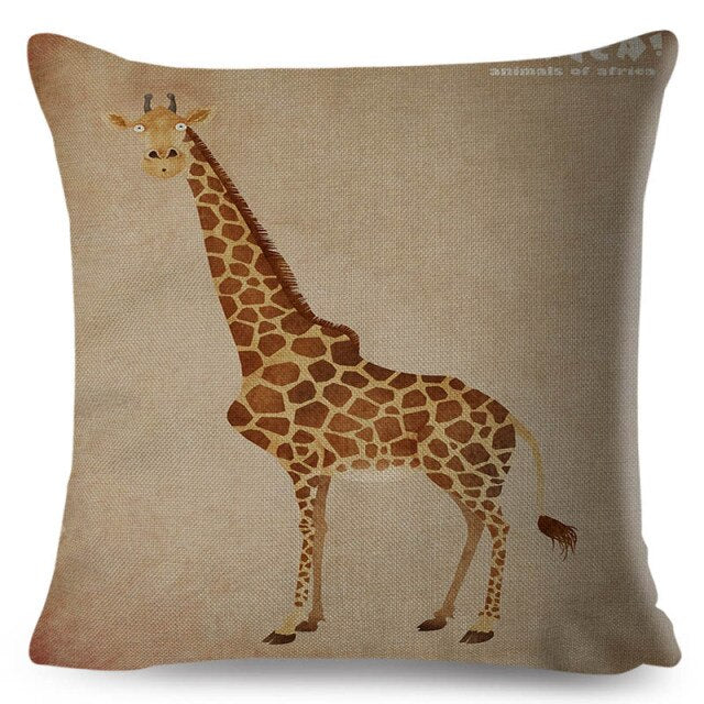 Water Color African Safari Cushion Cover Series.