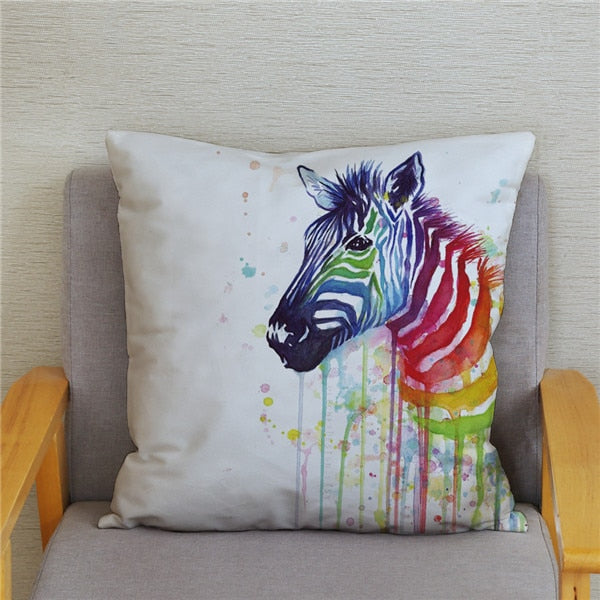 Water Color Zebra Print Cushion Cover Series.