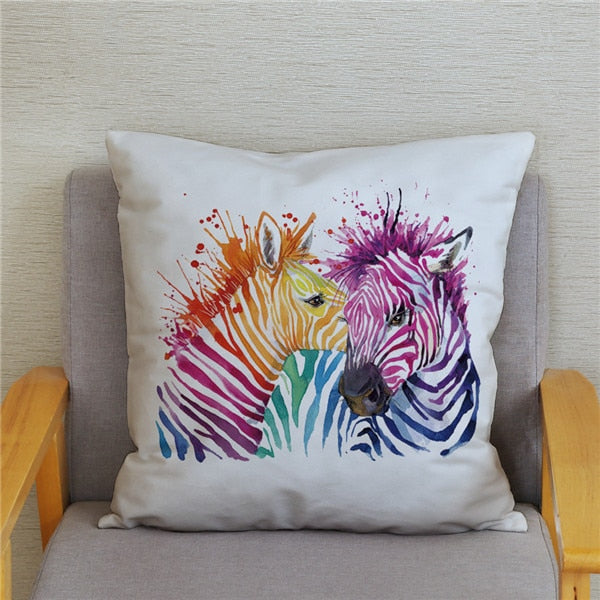 Water Color Zebra Print Cushion Cover Series.