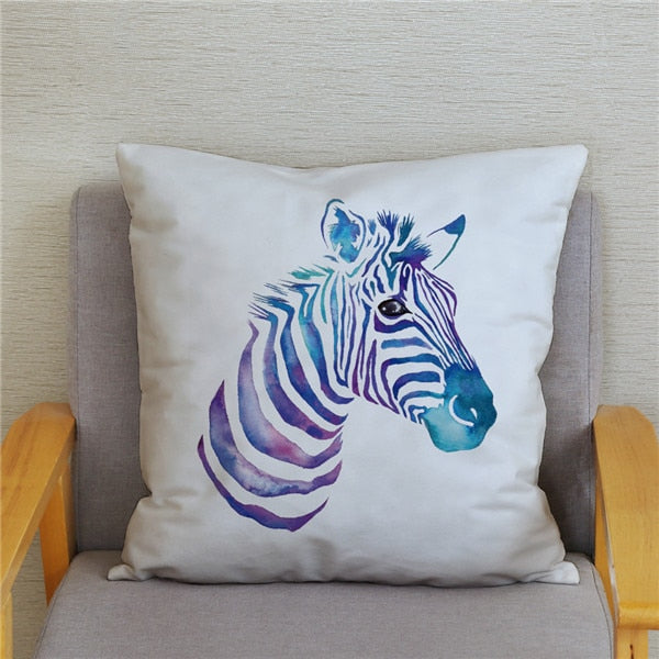 Water Color Zebra Print Cushion Cover Series.
