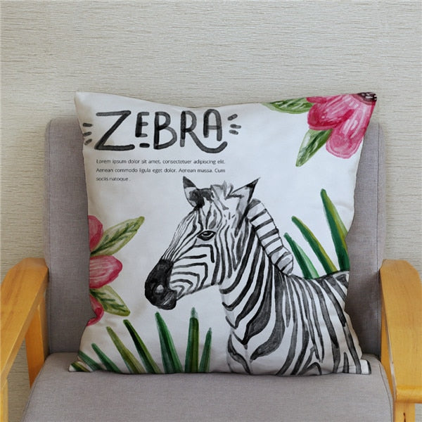 Water Color Zebra Print Cushion Cover Series.