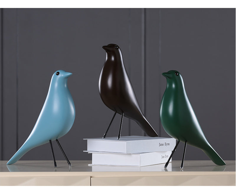 Curved Resin Bird Ornaments
