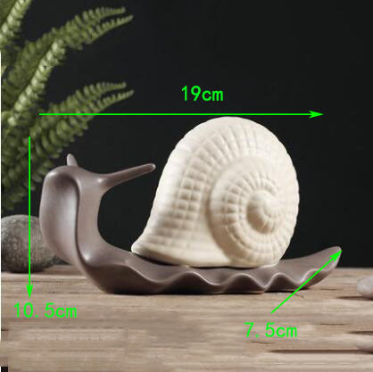 Denzel French Enamel and Ceramic Snail Ornament