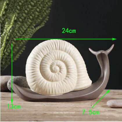 Denzel French Enamel and Ceramic Snail Ornament