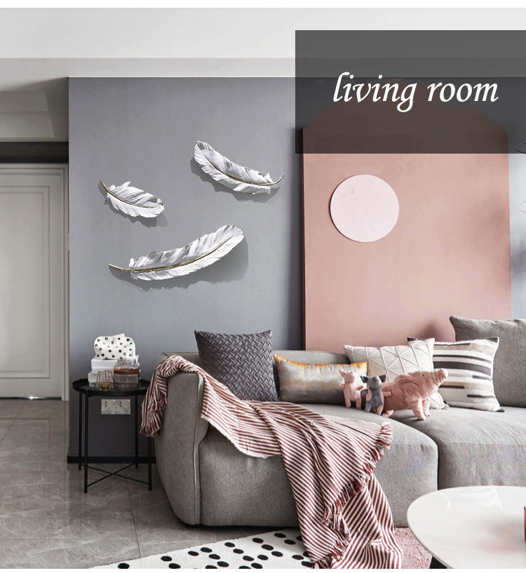 White Feathers Wall Ornament