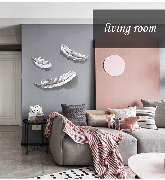 White Feathers Wall Ornament