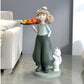 French Girl and Puppy Vases