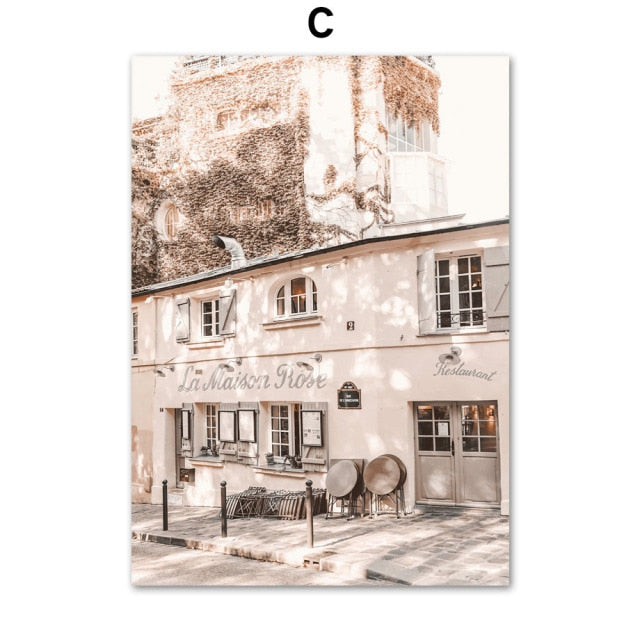 Old Time Paris. Nostalgia. Canvas Print. Unframed.