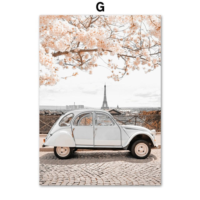 Old Time Paris. Nostalgia. Canvas Print. Unframed.