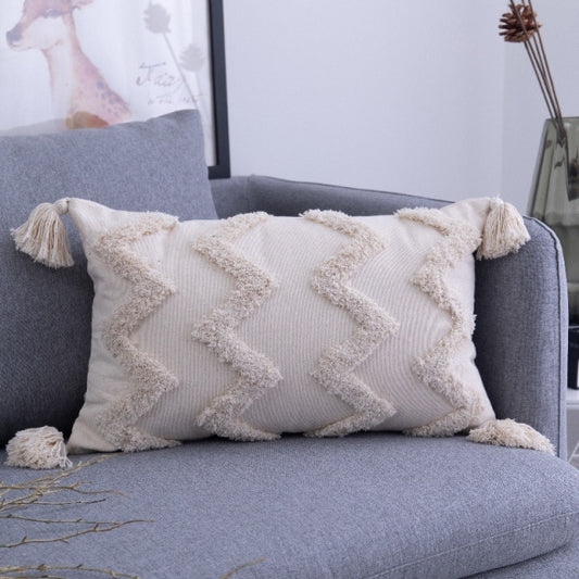 Boho Tufted Cushion Cover.