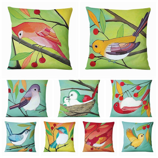 Happy Birds Cushion Covers.