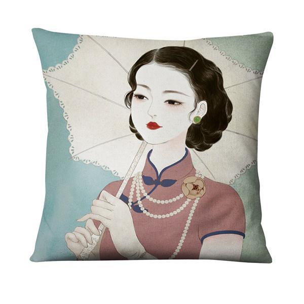 Handmade Vintage Girl Cushion Covers.
