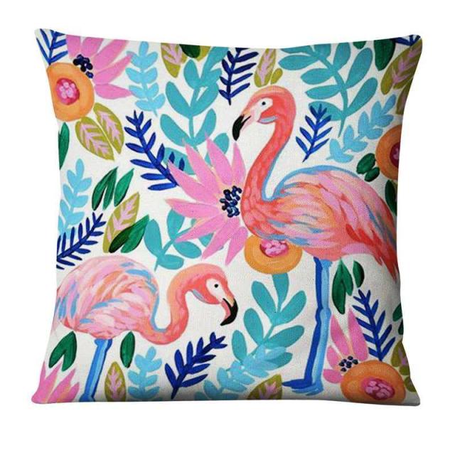 Floral Flamingos Cushion Covers.